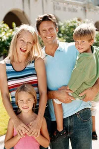 A family cared for at Life Smile Dental Center